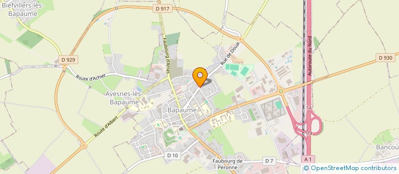 localisation de l'entreprise CAISSE LOC.CREDIT AGRICOLE MUTUEL BAPAUM à BAPAUME