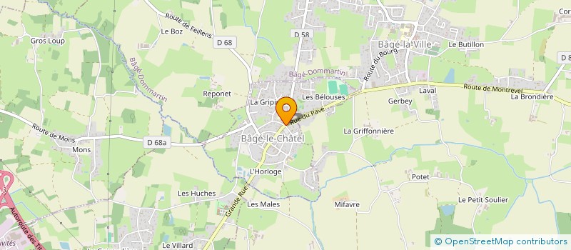 localisation de l'entreprise CAISSE LOCAL CREDIT AGRICOLE BAGE CHATEL  BAGE-LE-CHATEL