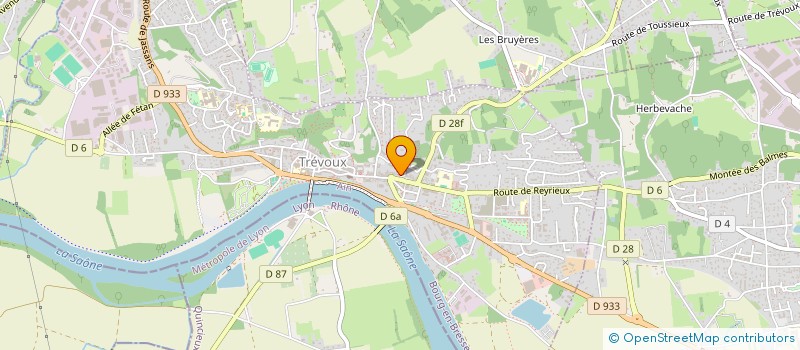 localisation de l'entreprise CAISSE LOCAL CREDIT AGRICOLE TREVOUX  TREVOUX