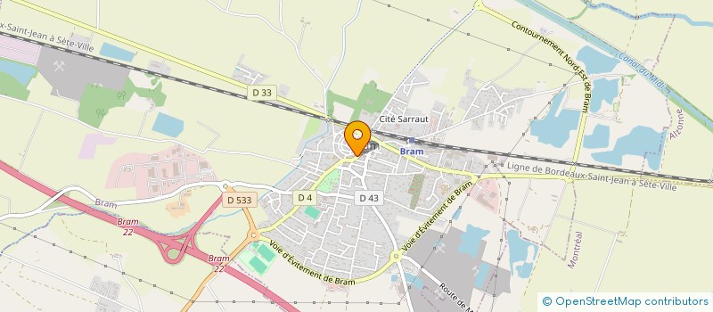 localisation de l'entreprise CAISSE LOCALE A M A à BRAM