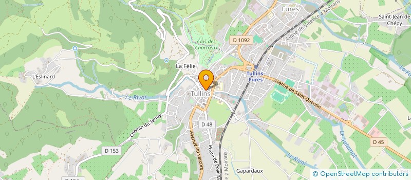 localisation de l'entreprise CAISSE LOCALE CAM CTRE EST DE TULLINS  TULLINS