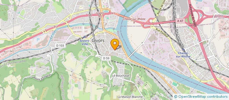 localisation de l'entreprise CAISSE LOCALE CAM DE GIVORS  GIVORS