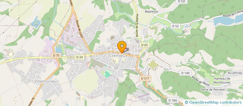 localisation de l'entreprise CAISSE LOCALE CAM DE SUD RHONE ALPES  CREMIEU