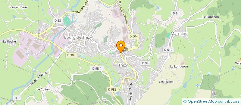 localisation de l'entreprise CAISSE LOCALE CAM DE THIZY  THIZY-LES-BOURGS