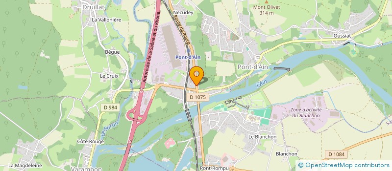 localisation de l'entreprise CAISSE LOCALE CREDIT AGR PONT D AIN  PONT-D AIN