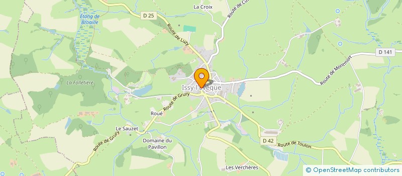 localisation de l'entreprise CAISSE LOCALE CREDIT AGRIC ISSY L EVEQUE  ISSY-L'EVEQUE