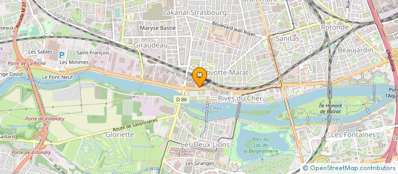 localisation de l'entreprise CAISSE LOCALE CREDIT AGRIC MUT DE CHINON  TOURS