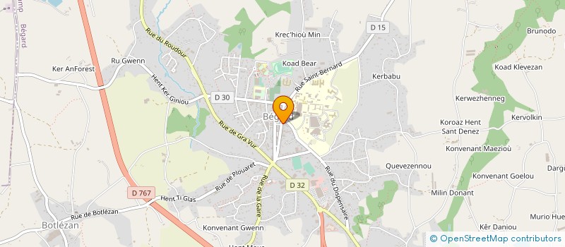 localisation de l'entreprise CAISSE LOCALE CREDIT AGRICOLE  BEGARD