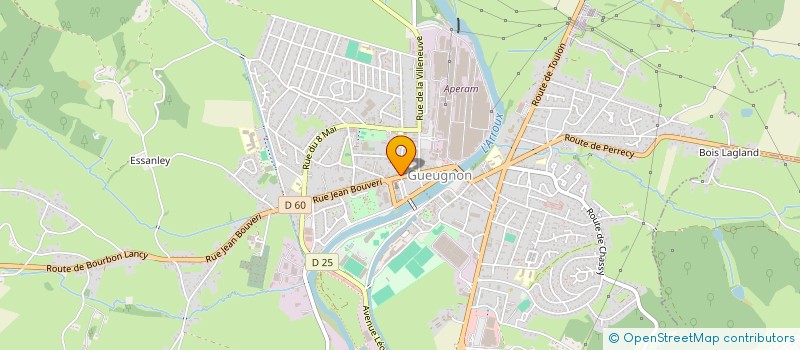 localisation de l'entreprise CAISSE LOCALE CREDIT AGRICOLE GUEUGNON  GUEUGNON