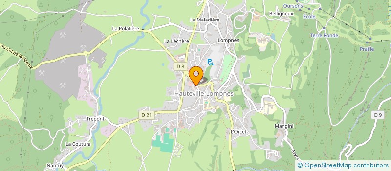 localisation de l'entreprise CAISSE LOCALE CREDIT AGRICOLE HAUTEVILLE  PLATEAU D'HAUTEVILLE