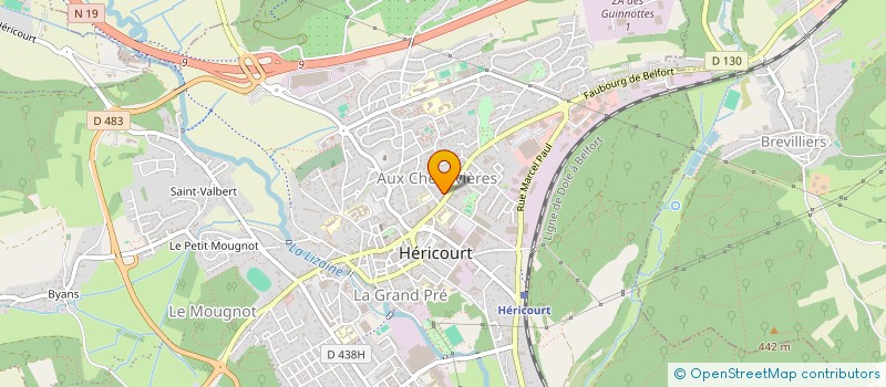 localisation de l'entreprise CAISSE LOCALE CREDIT AGRICOLE HERICOURT  HERICOURT