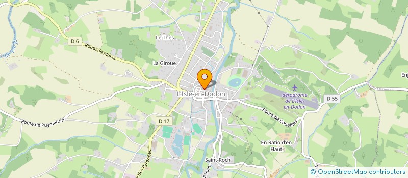 localisation de l'entreprise CAISSE LOCALE CREDIT AGRICOLE MUTUEL  L'ISLE-EN-DODON