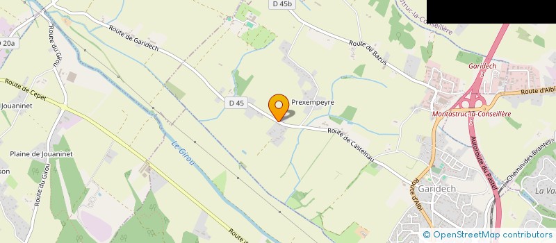 localisation de l'entreprise CAISSE LOCALE CREDIT AGRICOLE MUTUEL  MONTASTRUC LA CONSEILLERE