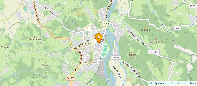 localisation de l'entreprise CAISSE LOCALE CREDIT AGRICOLE MUTUEL  SALIES-DU-SALAT