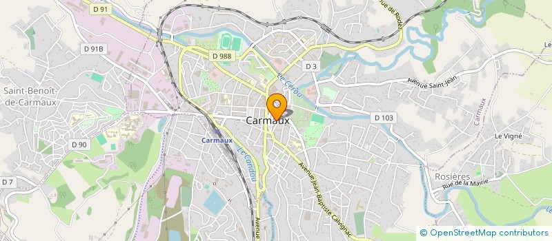 localisation de l'entreprise CAISSE LOCALE CREDIT AGRICOLE MUTUEL  CARMAUX