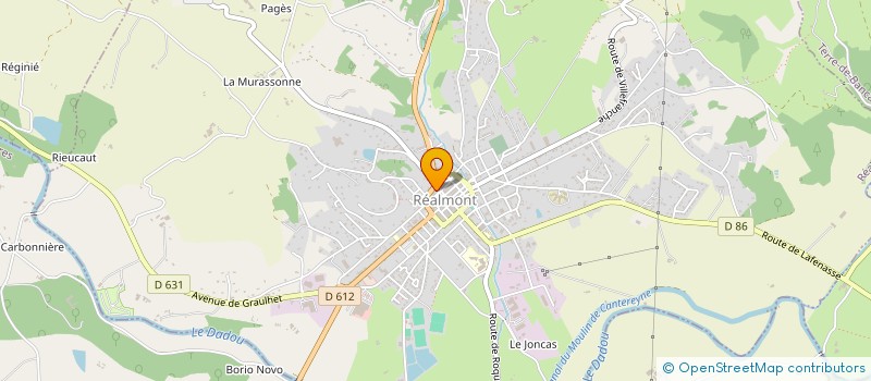 localisation de l'entreprise CAISSE LOCALE CREDIT AGRICOLE MUTUEL  REALMONT