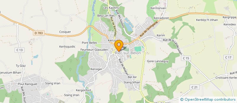 localisation de l'entreprise CAISSE LOCALE CREDIT AGRICOLE MUTUEL  RIEC-SUR-BELON