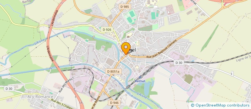 localisation de l'entreprise CAISSE LOCALE CREDIT AGRICOLE MUTUEL  RETHEL