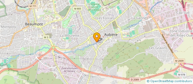 localisation de l'entreprise CAISSE LOCALE CREDIT AGRICOLE MUTUEL  AUBIERE