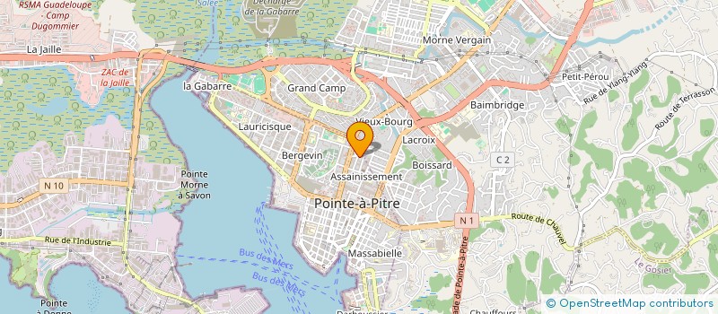localisation de l'entreprise CAISSE LOCALE CREDIT AGRICOLE MUTUEL GPE  POINTE A PITRE