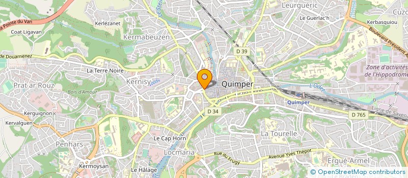 localisation de l'entreprise CAISSE LOCALE CREDIT AGRICOLE MUTUEL QUIMPER NORD-ODET  QUIMPER