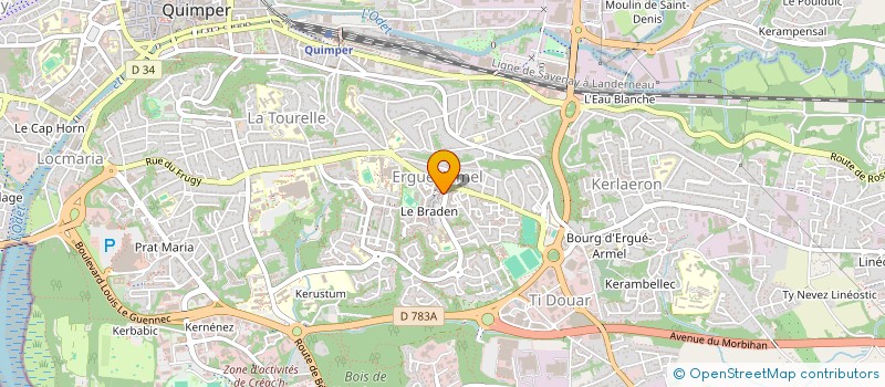 localisation de l'entreprise CAISSE LOCALE CREDIT AGRICOLE MUTUEL QUIMPER SUD-ODET  QUIMPER