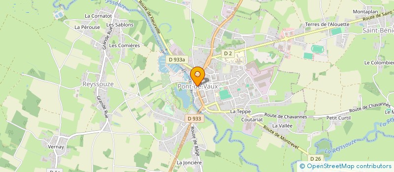 localisation de l'entreprise CAISSE LOCALE CREDIT AGRICOLE PONT VAUX  PONT-DE-VAUX