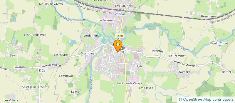 localisation de l'entreprise CAISSE LOCALE CREDIT AGRICOLE VONNAS MEZ  VONNAS