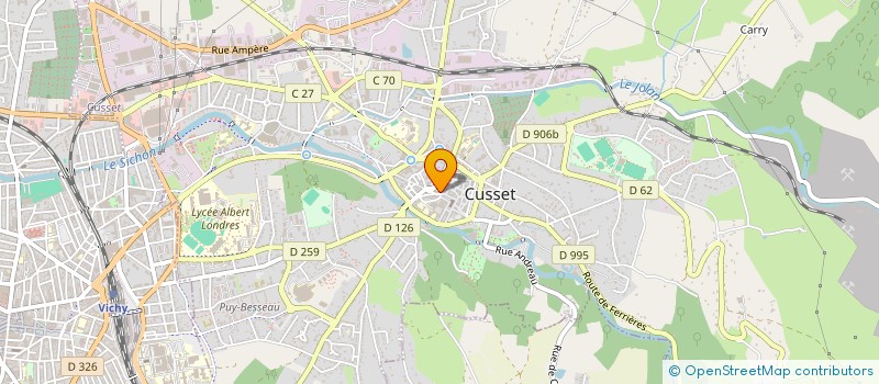 localisation de l'entreprise CAISSE LOCALE CREDIT MUTUEL DE CUSSET à CUSSET