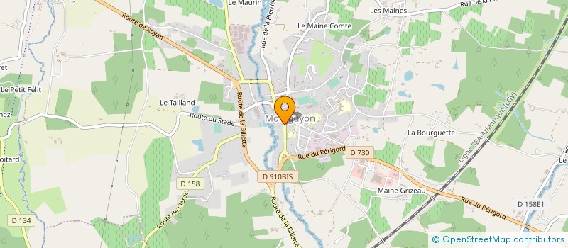 localisation de l'entreprise CAISSE LOCALE DE CREDIT AGRIC MUTUEL LA DOUBLE SAINTONGEAISE  MONTGUYON