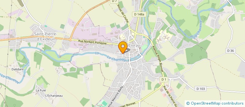 localisation de l'entreprise CAISSE LOCALE DE CREDIT AGRICOLE  CIVRAY