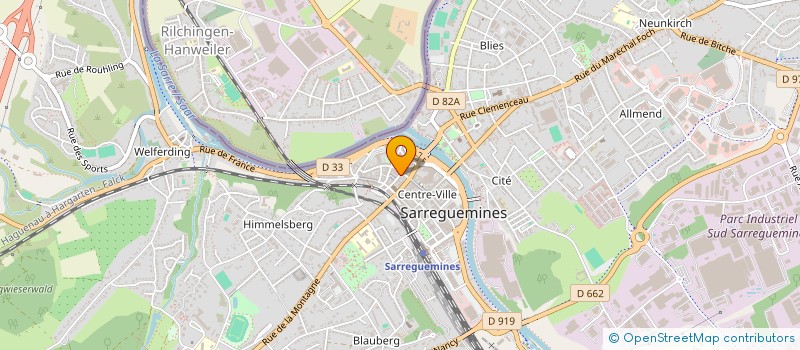 localisation de l'entreprise CAISSE LOCALE DE CREDIT AGRICOLE  SARREGUEMINES