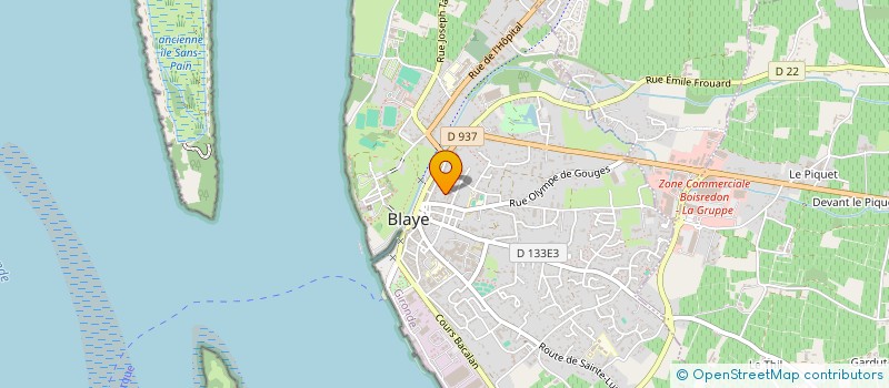 localisation de l'entreprise CAISSE LOCALE DE CREDIT AGRICOLE BLAYE  BLAYE