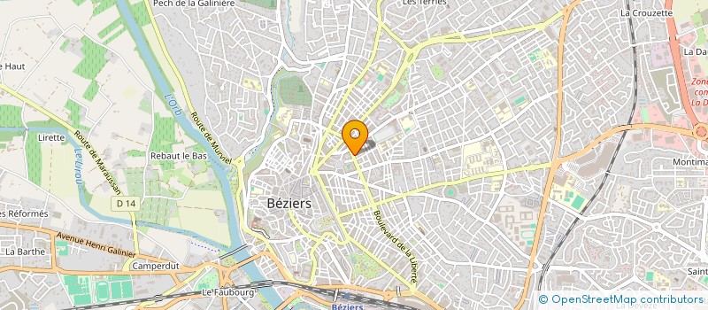 localisation de l'entreprise CAISSE LOCALE DE CREDIT AGRICOLE DE BEZIERS  BEZIERS