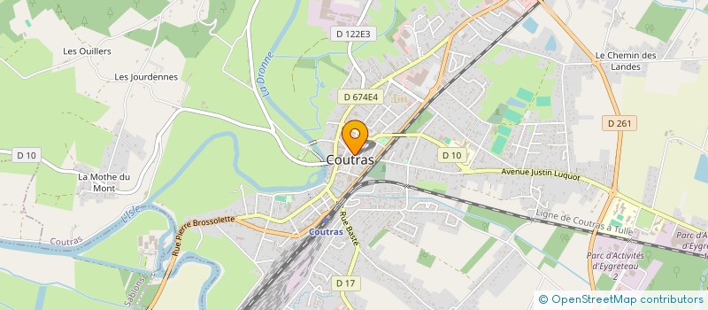 localisation de l'entreprise CAISSE LOCALE DE CREDIT AGRICOLE DE COUTRAS  COUTRAS