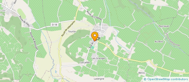 localisation de l'entreprise CAISSE LOCALE DE CREDIT AGRICOLE DE PUJOLS  PUJOLS