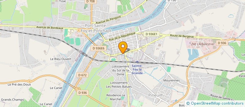 localisation de l'entreprise CAISSE LOCALE DE CREDIT AGRICOLE DE STE FOY LA GRANDE  SAINTE-FOY-LA-GRANDE