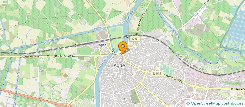 localisation de l'entreprise CAISSE LOCALE DE CREDIT AGRICOLE DU PAYS D AGDE  AGDE