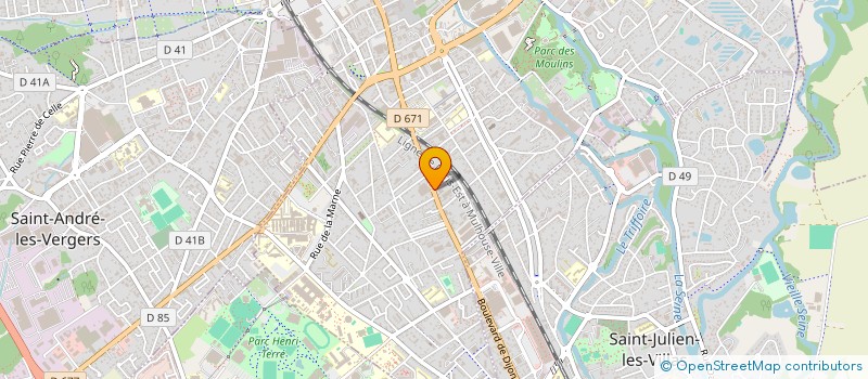 localisation de l'entreprise CAISSE LOCALE DE CREDIT AGRICOLE MUTUEL  TROYES