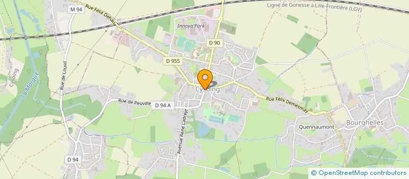 localisation de l'entreprise CAISSE LOCALE DE CREDIT AGRICOLE MUTUEL à CYSOING