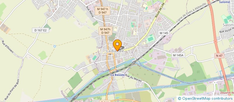 localisation de l'entreprise CAISSE LOCALE DE CREDIT AGRICOLE MUTUEL  LA BASSEE