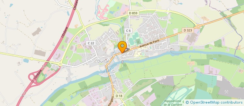 localisation de l'entreprise CAISSE LOCALE DE CREDIT AGRICOLE MUTUEL  DURTAL