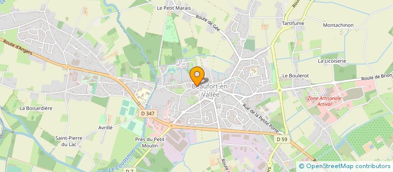 localisation de l'entreprise CAISSE LOCALE DE CREDIT AGRICOLE MUTUEL  BEAUFORT-EN-ANJOU