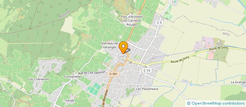 localisation de l'entreprise CAISSE LOCALE DE CREDIT AGRICOLE MUTUEL  GIVRY