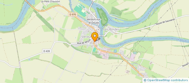 localisation de l'entreprise CAISSE LOCALE DE CREDIT AGRICOLE MUTUEL à VERDUN-SUR-LE-DOUBS