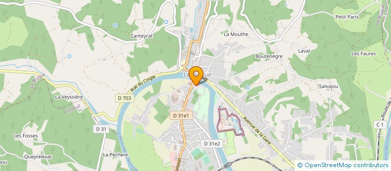 localisation de l'entreprise CAISSE LOCALE DE CREDIT AGRICOLE MUTUEL  LE BUGUE