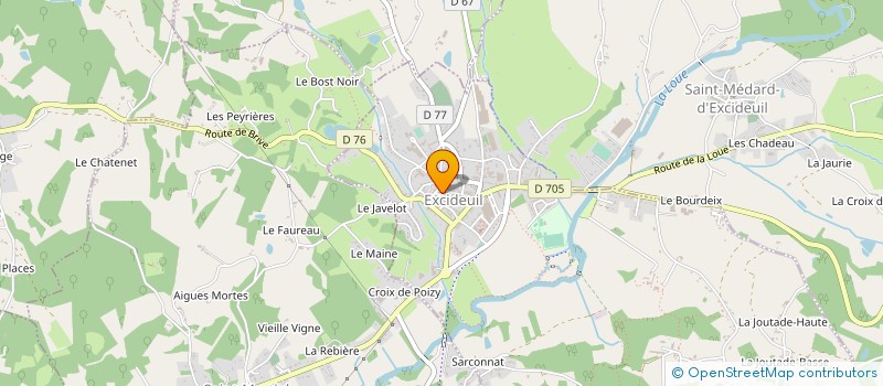 localisation de l'entreprise CAISSE LOCALE DE CREDIT AGRICOLE MUTUEL  EXCIDEUIL