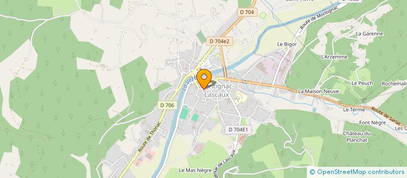 localisation de l'entreprise CAISSE LOCALE DE CREDIT AGRICOLE MUTUEL  MONTIGNAC-LASCAUX