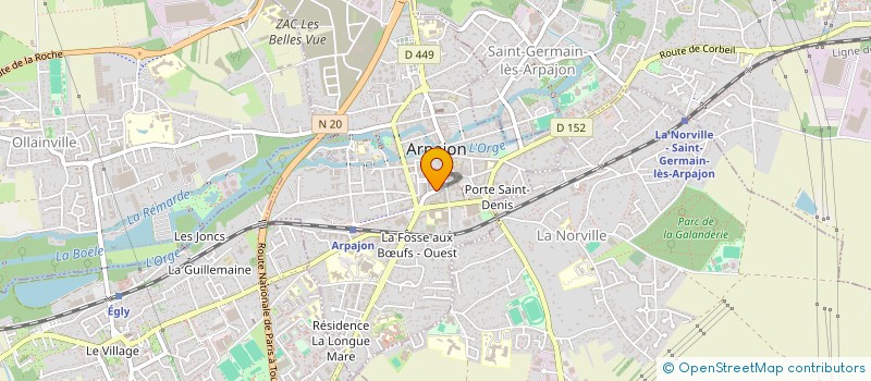 localisation de l'entreprise CAISSE LOCALE DE CREDIT AGRICOLE MUTUEL  ARPAJON