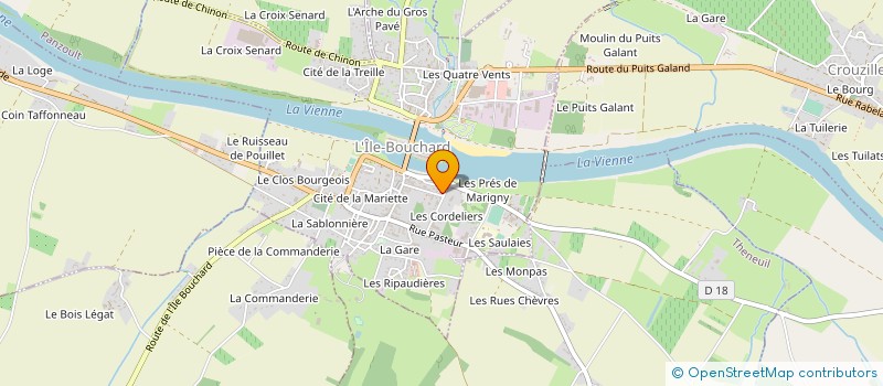 localisation de l'entreprise CAISSE LOCALE DE CREDIT AGRICOLE MUTUEL  L'ILE-BOUCHARD